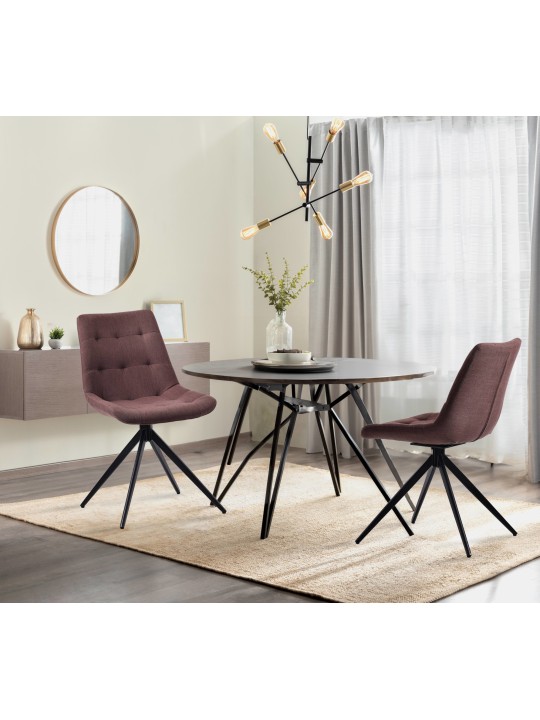 Cadeira da sala de jantar tecido Merna, taupe