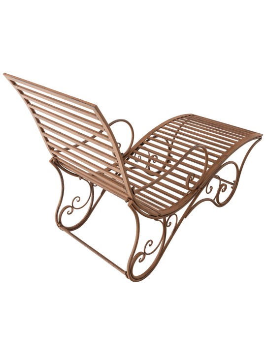 Espreguiçadeira de jardim Amiens, castanho antigo