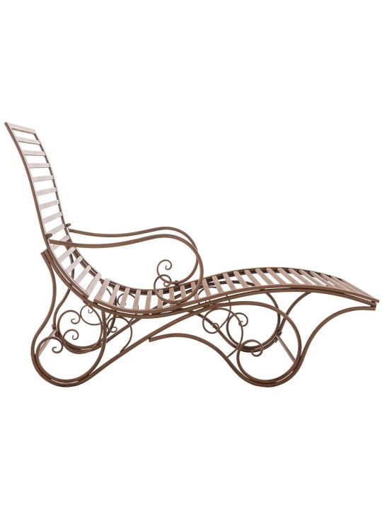 Espreguiçadeira de jardim Amiens, castanho antigo