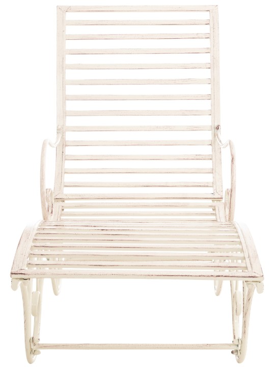 Espreguiçadeira de jardim Amiens, creme antigo