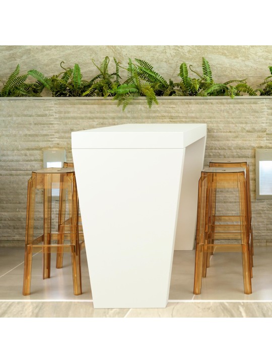 Banqueta alta Fox, transparente, âmbar