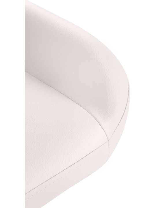 Banqueta alta Braga Gold pele sintética, branco