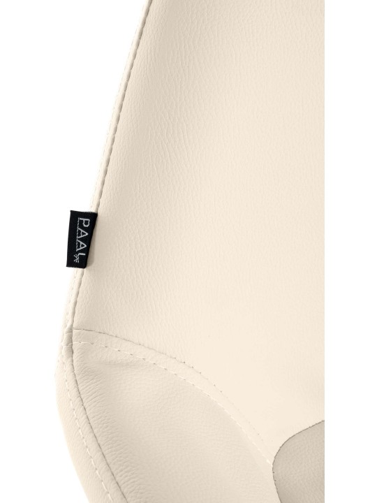 Banqueta alta Braga Gold pele sintética, creme