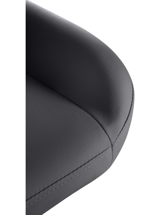 Banqueta alta Braga Gold pele sintética, preto