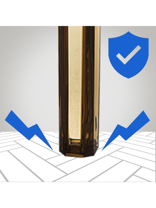 Conjunto de 2 bancos altos Fox, transparentes, âmbar