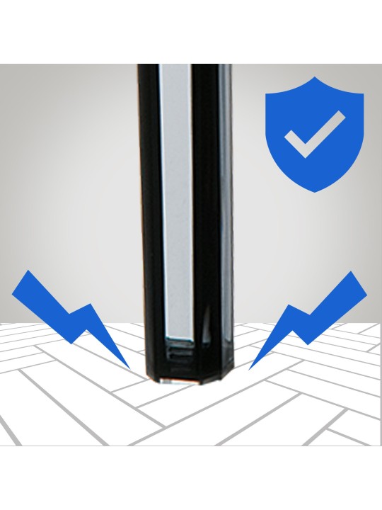 Conjunto de 2 bancos altos Fox, transparentes, preto Conjunto de 2 bancos altos Fox, transparentes, preto