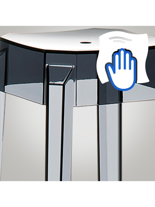 Conjunto de 2 bancos altos Fox, transparentes, preto Conjunto de 2 bancos altos Fox, transparentes, preto