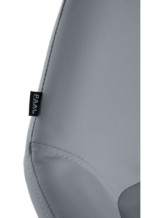 Conjunto de 2 bancos altos Braga Gold em pele sintética, cinza