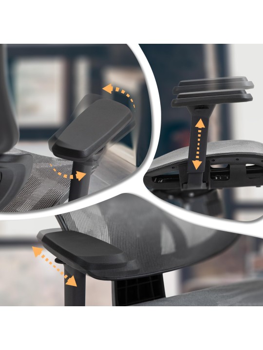 Cadeira de escritório Deshler, cinza