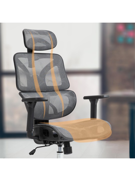 Cadeira de escritório Deshler, cinza