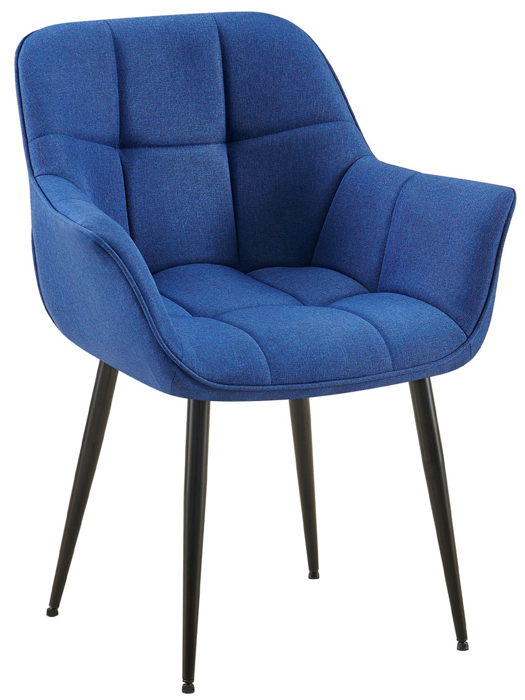 Cadeira de jantar em tecido Roseville, azul