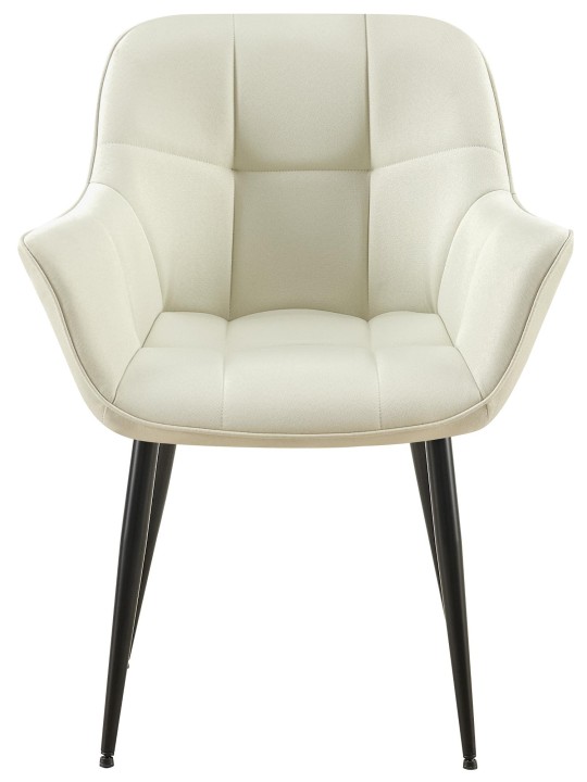 Cadeira de jantar em tecido Roseville, creme Cadeira de jantar em tecido Roseville, creme