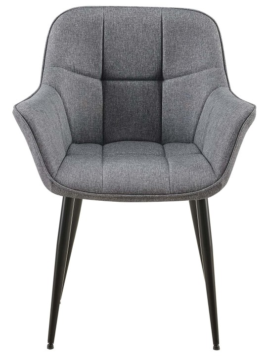 Cadeira de jantar em tecido Roseville, cinza escuro Cadeira de jantar em tecido Roseville, cinza escuro