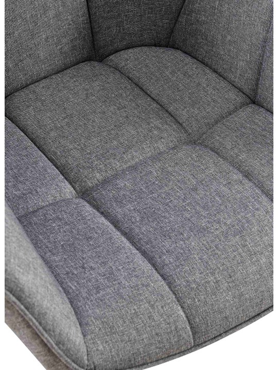 Cadeira de jantar em tecido Roseville, cinza escuro Cadeira de jantar em tecido Roseville, cinza escuro