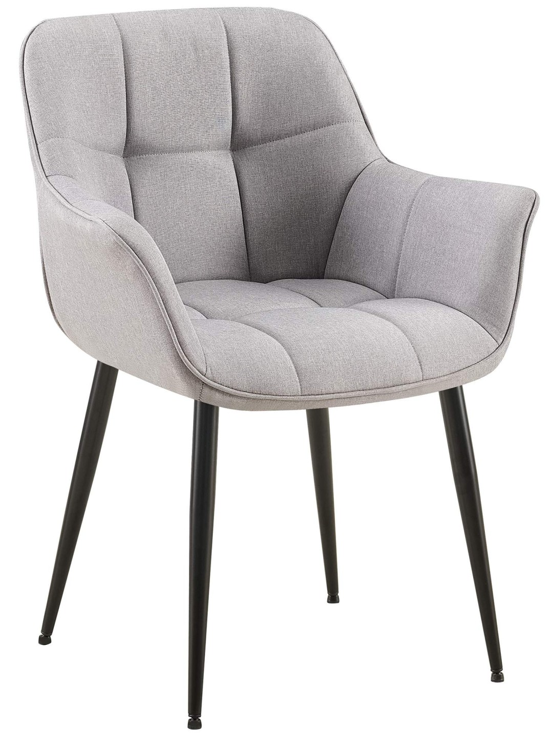 Cadeira de jantar em tecido Roseville, cinza