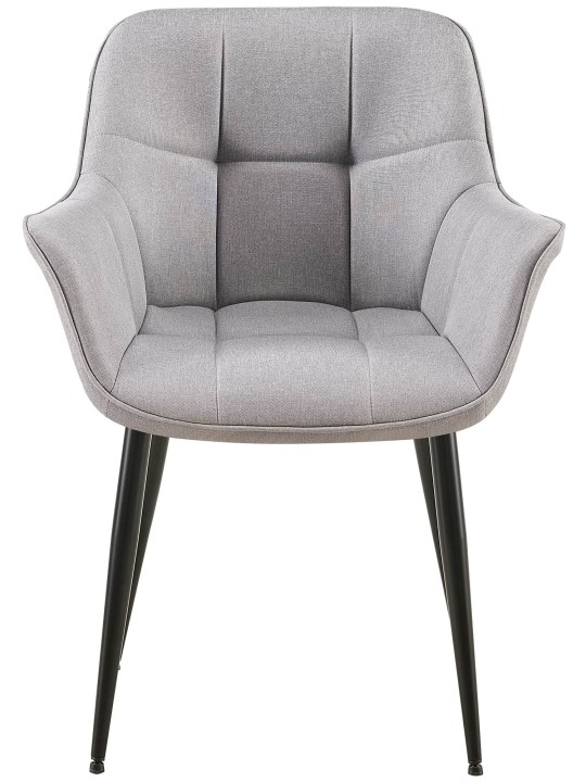 Cadeira de jantar em tecido Roseville, cinza
