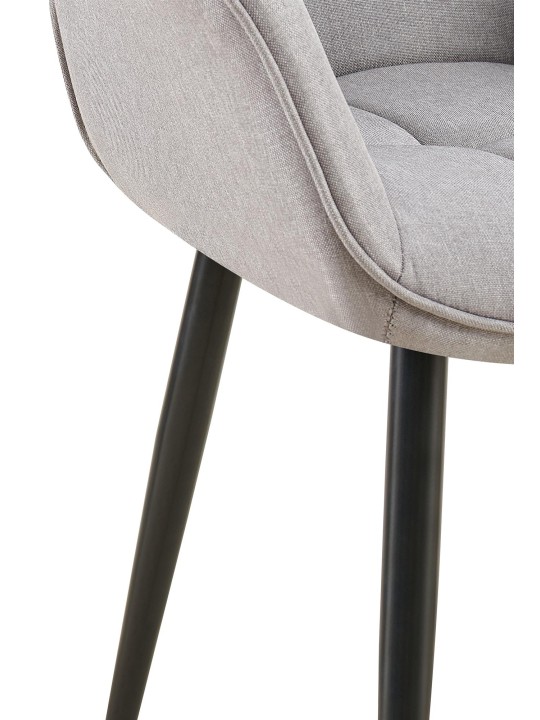 Cadeira de jantar em tecido Roseville, cinza