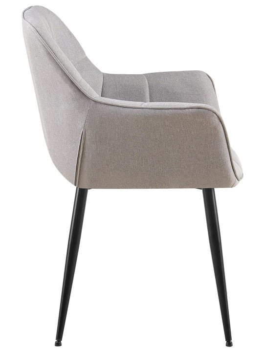 Cadeira de jantar em tecido Roseville, cinza