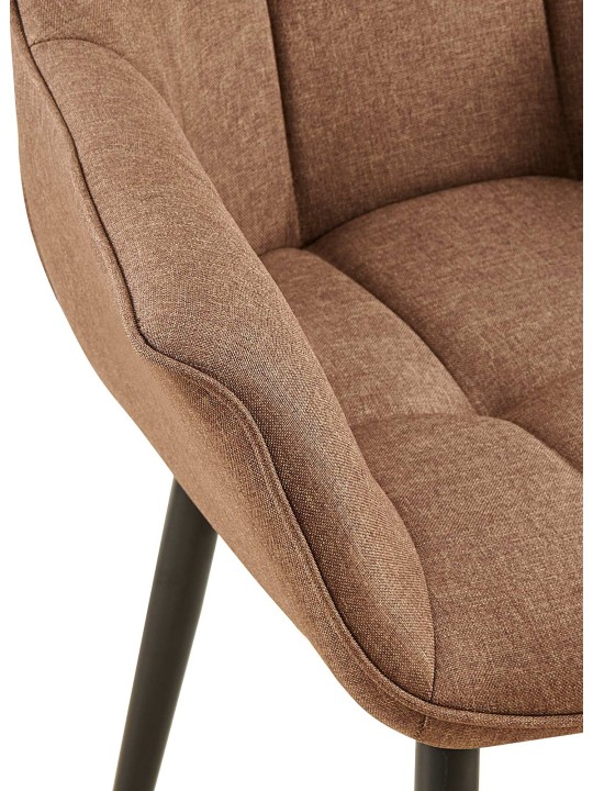 Cadeira de jantar em tecido Roseville, taupe Cadeira de jantar em tecido Roseville, taupe