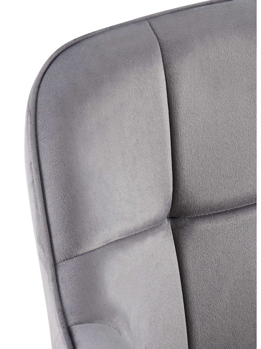 Cadeira de jantar de veludo Roseville, cinza escuro