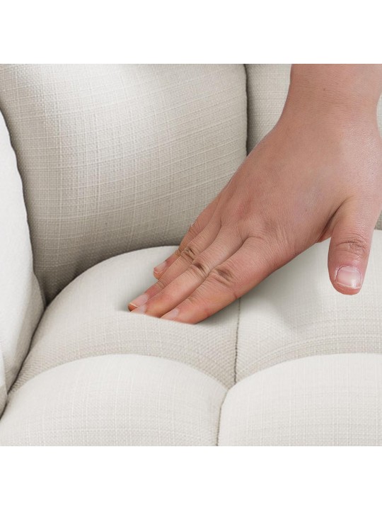 Banqueta alta tecido Damaso E com estrutura de 4 pés, branco