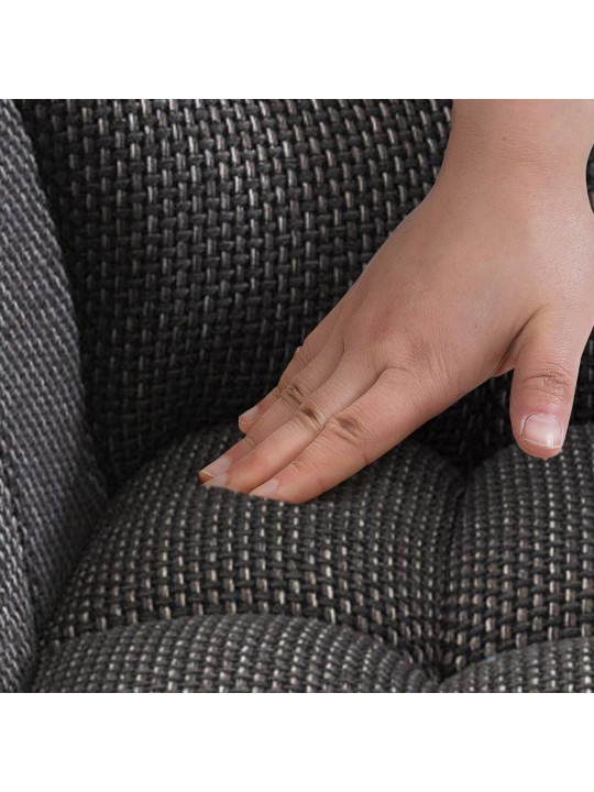 Banqueta alta tecido Damaso E com estrutura de 4 pés, cinza titânio