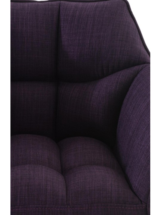 Banqueta alta tecido Damaso B com estrutura de 4 pés, lilás