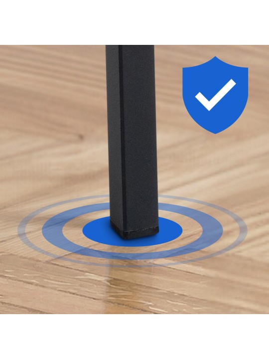 Banqueta alta tecido Damaso B com estrutura de 4 pés, turquesa