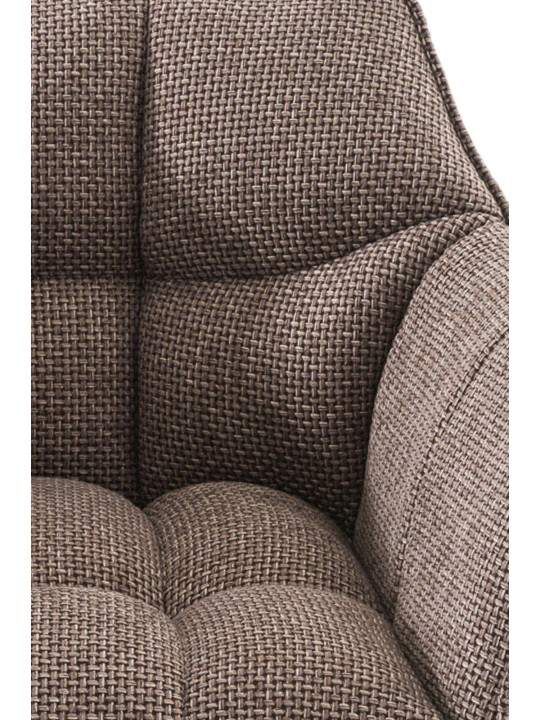 Banqueta alta tecido Damaso E, castanho terra