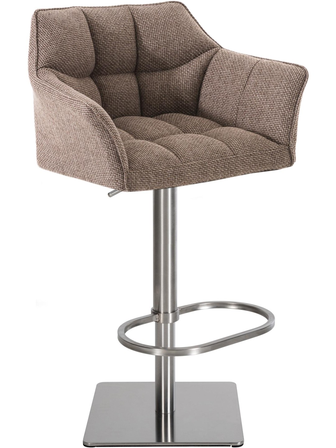 Banqueta alta tecido Damaso E, castanho terra