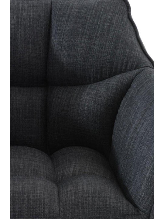 Banqueta alta tecido Damaso E, cinza escuro