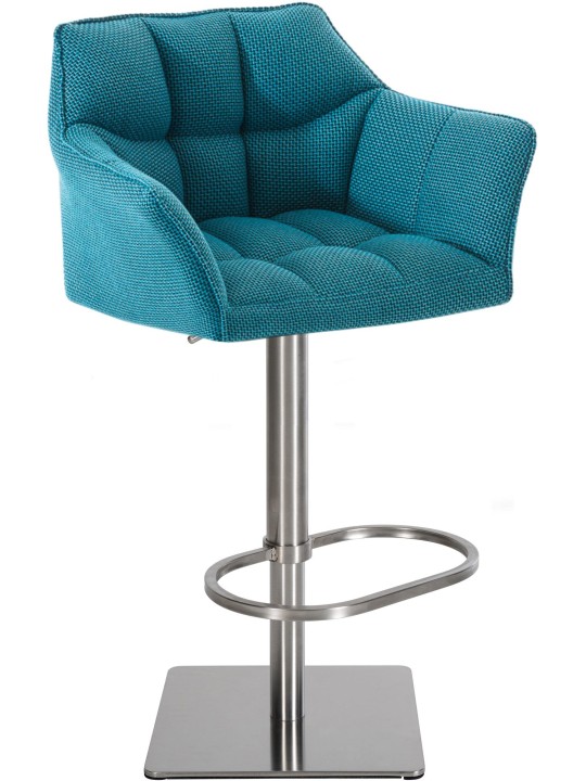 Banqueta alta tecido Damaso E, turquesa