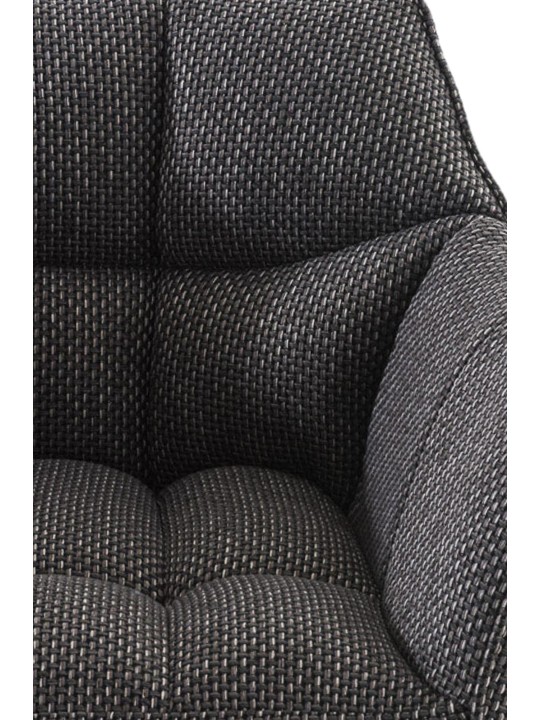 Banqueta alta tecido Damaso B, cinza titânio