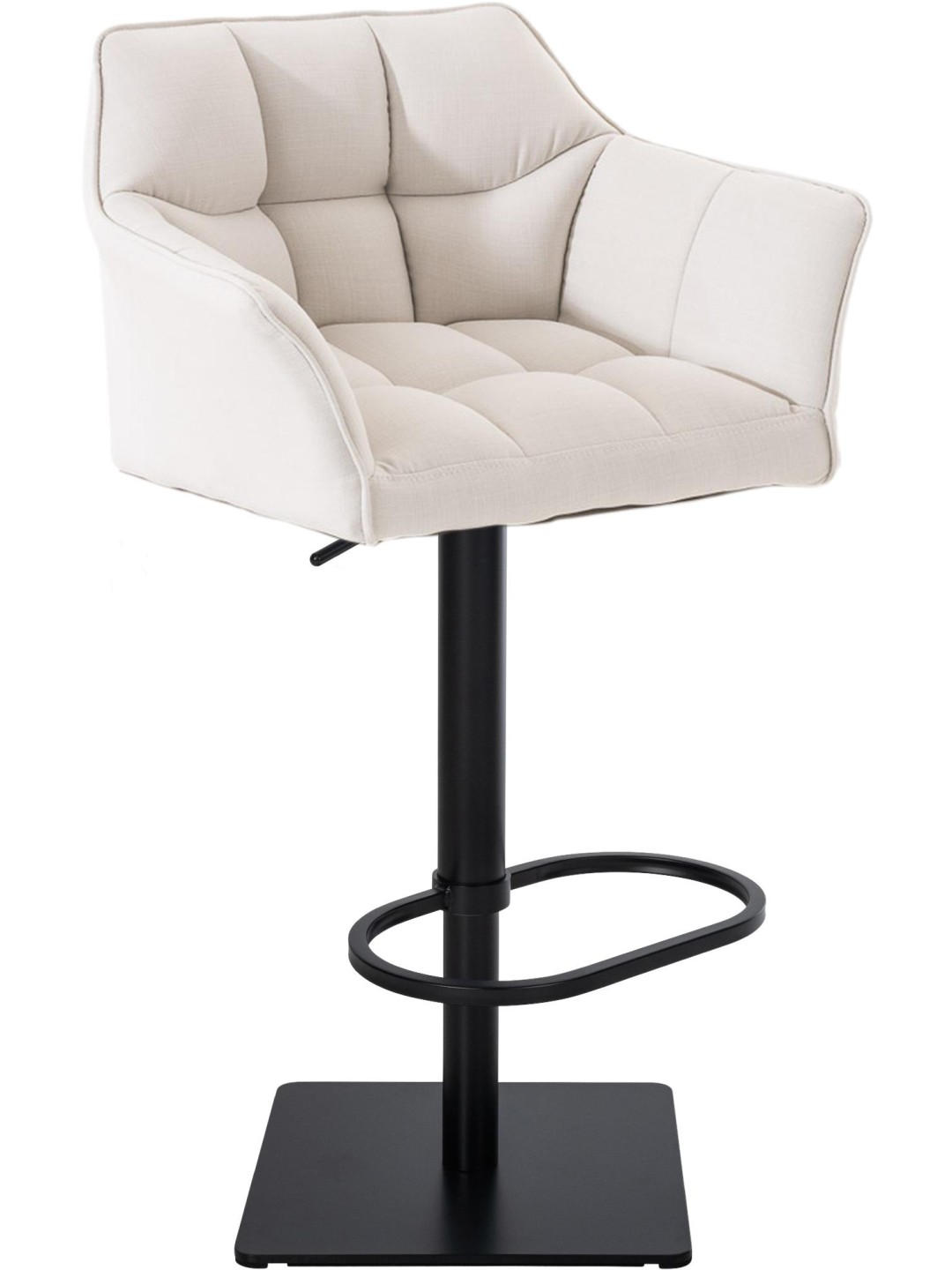 Banqueta alta tecido Damaso B, branco