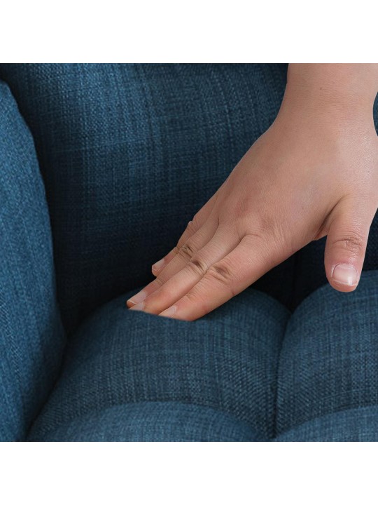 Banqueta alta tecido Damaso W, azul