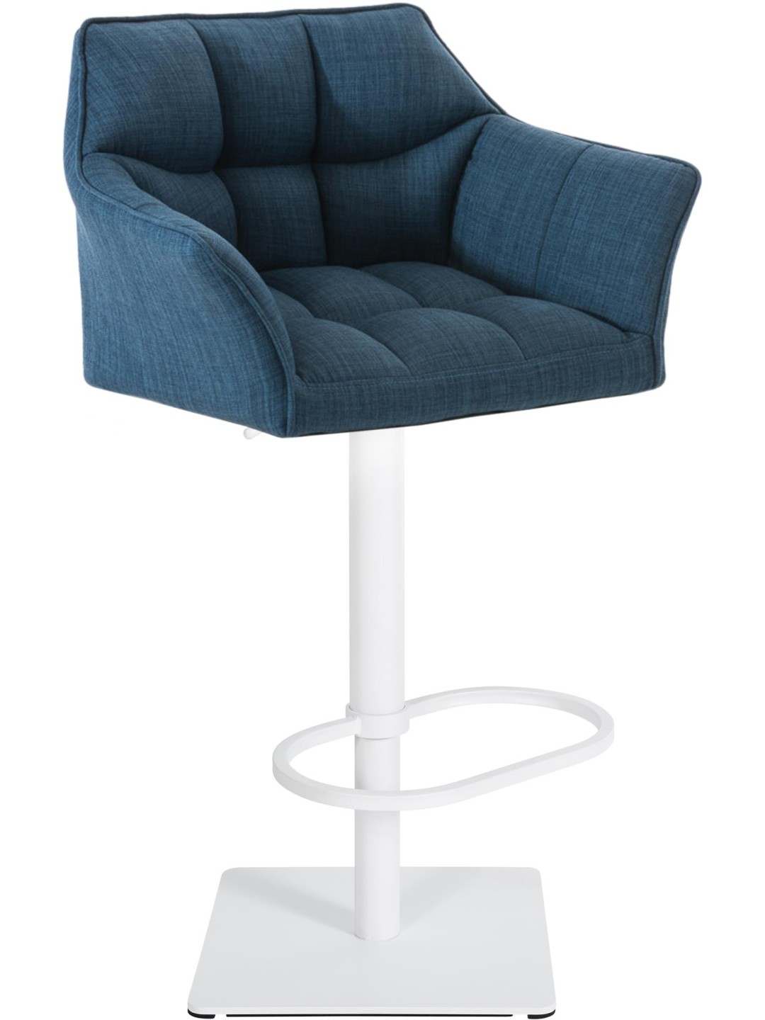 Banqueta alta tecido Damaso W, azul