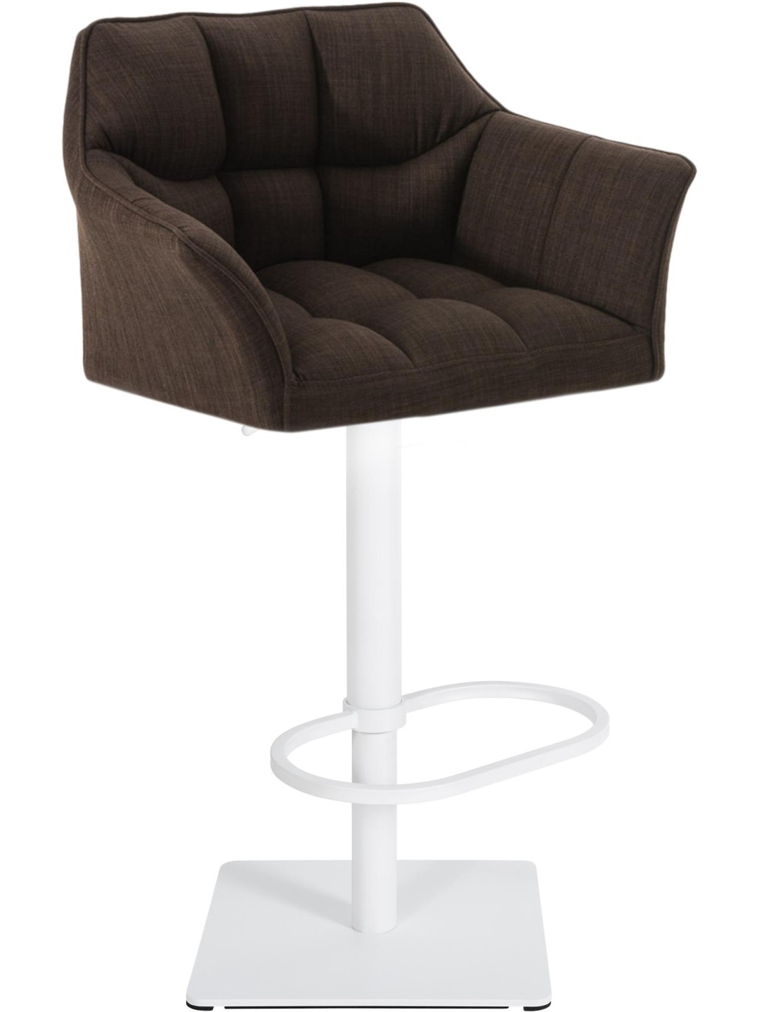 Banqueta alta tecido Damaso W, castanho