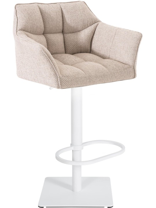 Banqueta alta tecido Damaso W, marfim