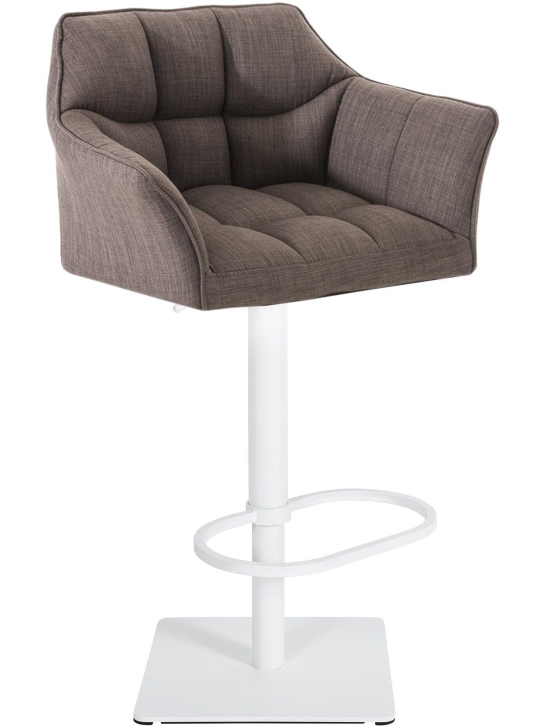 Banqueta alta tecido Damaso W, cinza