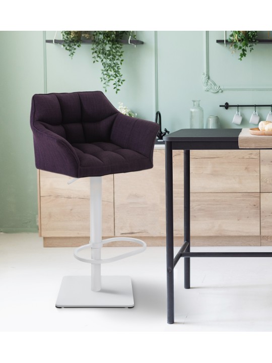 Banqueta alta tecido Damaso W, lilás