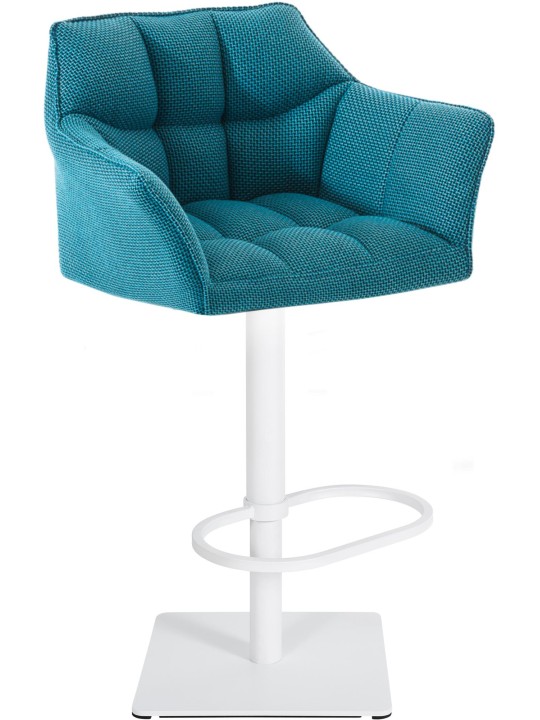 Banqueta alta tecido Damaso W, turquesa