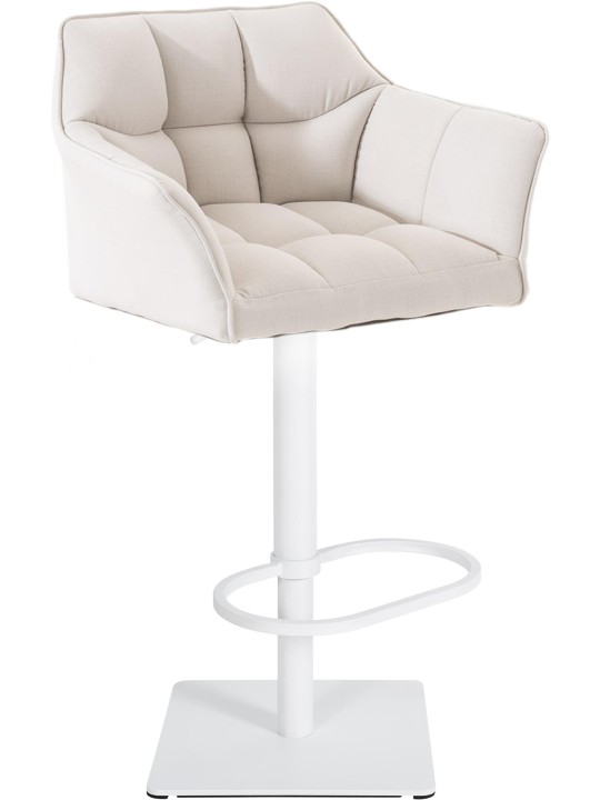 Banqueta alta tecido Damaso W, branco