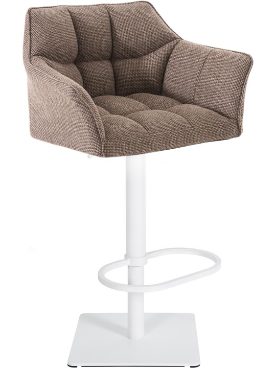 Banqueta alta tecido Damaso W, castanho terra