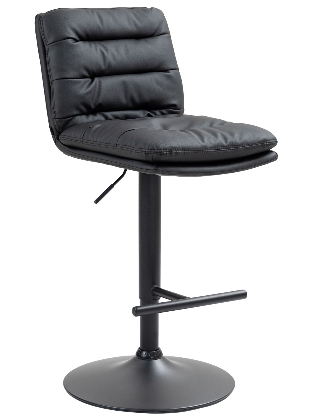 Banqueta alta Damar couro sintético, preto