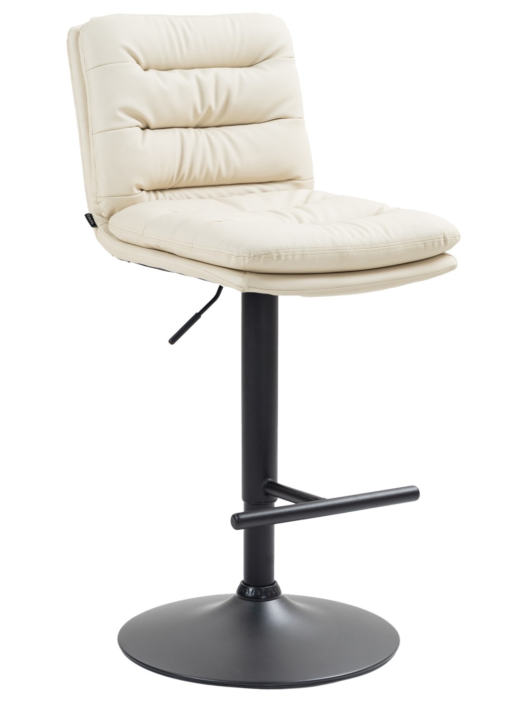 Banqueta alta Damar couro sintético, creme