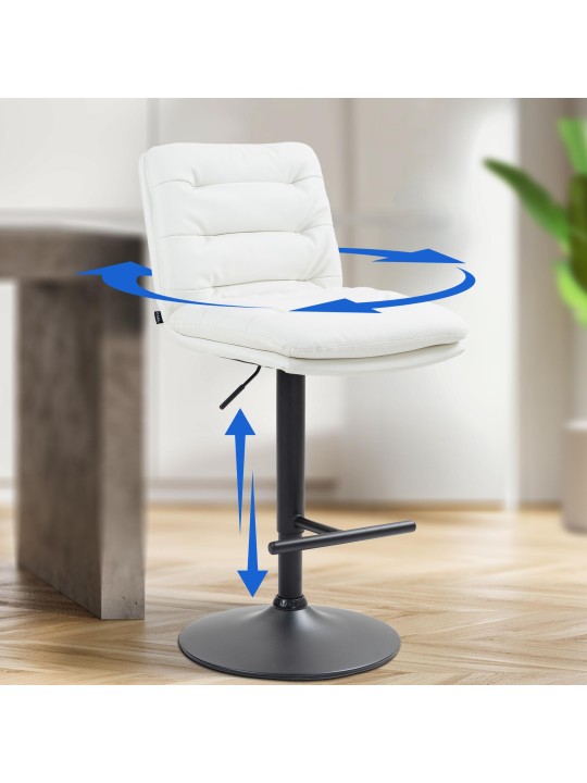 Banqueta alta Damar couro sintético, branco