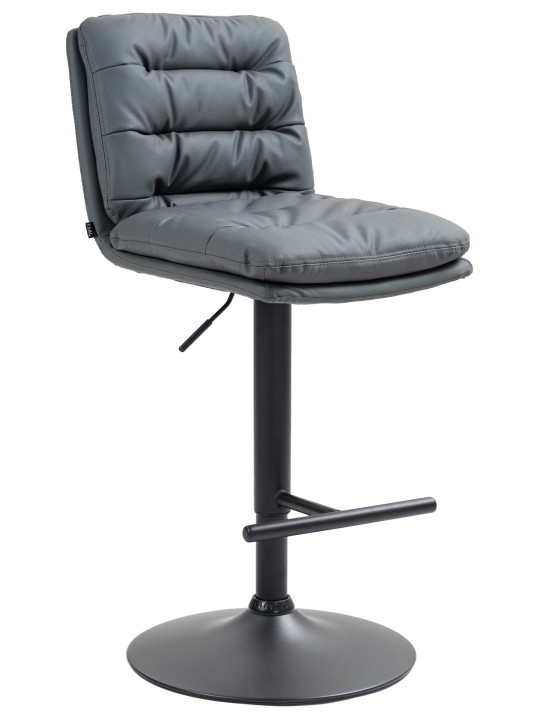 Banqueta alta Damar couro sintético, cinza