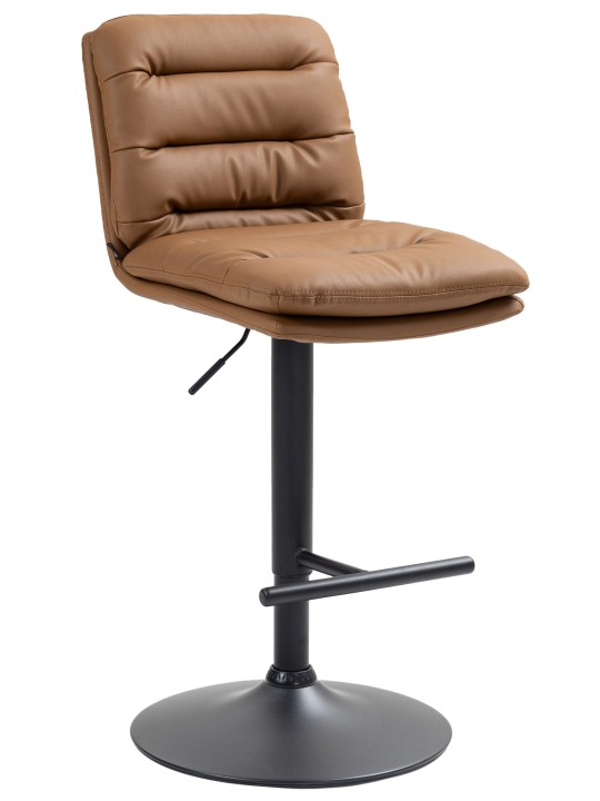 Banqueta alta Damar couro sintético, castanho claro Banqueta alta Damar couro sintético, castanho claro