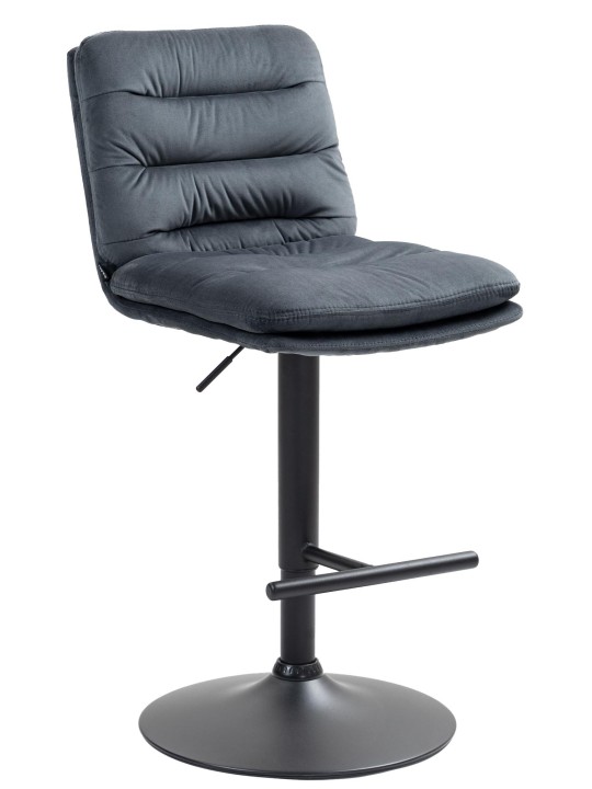 Banqueta alta Damar veludo, cinza escuro