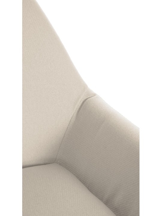 Banqueta alta Braga tecido dourado, creme